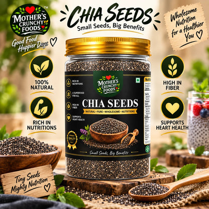 Mother's Crunchy Foods chia seeds usage tips back label