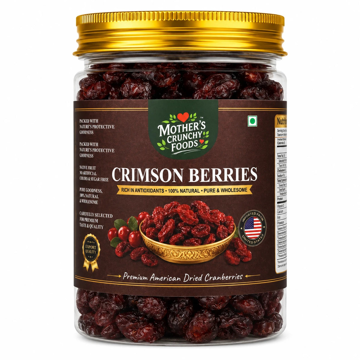 Mother's Crunchy Foods crimson berries front view pack