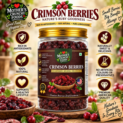 Mother's Crunchy Foods crimson berries net weight 200g lifestyle