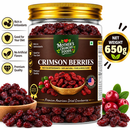 Mother's Crunchy Foods crimson berries net weight 650g lifestyle