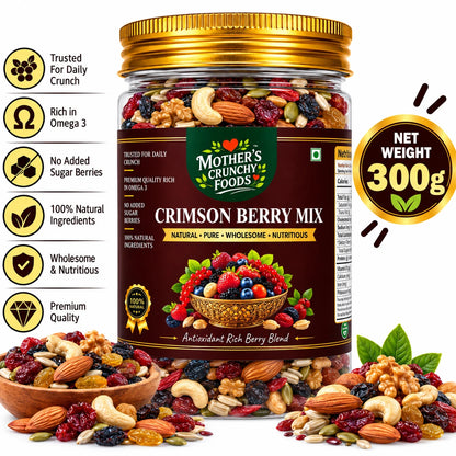Mother's Crunchy Foods crimson berry trail mix lifestyle scene 2