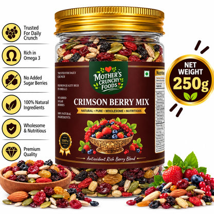 Mother's Crunchy Foods crimson berry trail mix lifestyle scene 6
