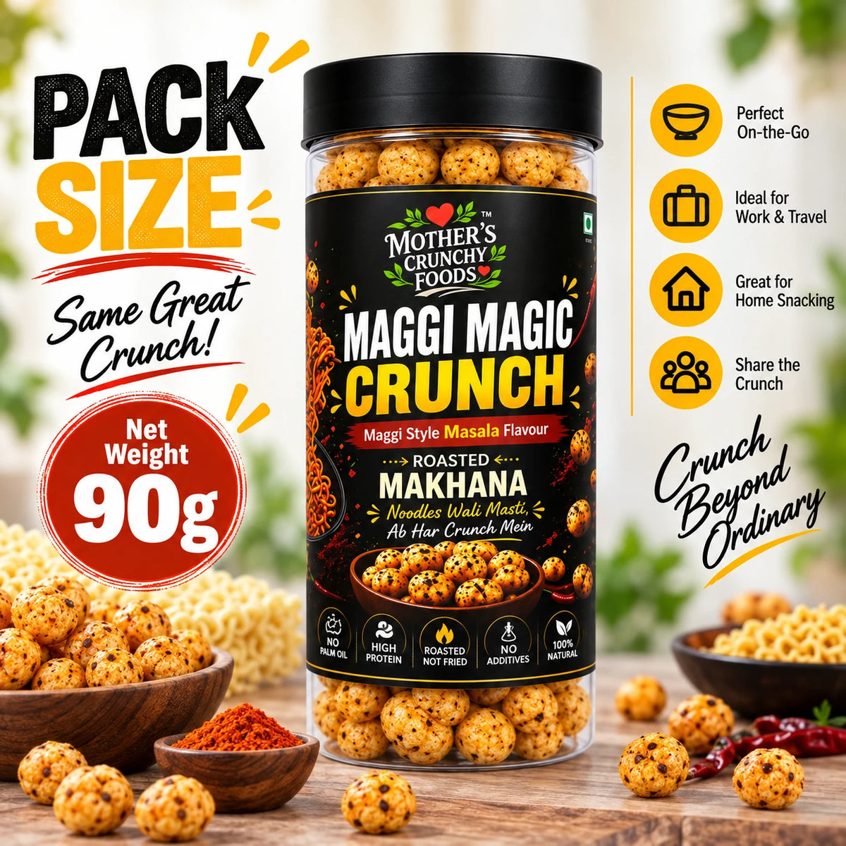 Mother's Crunchy Foods maggi magic roasted makhana lifestyle scene 1