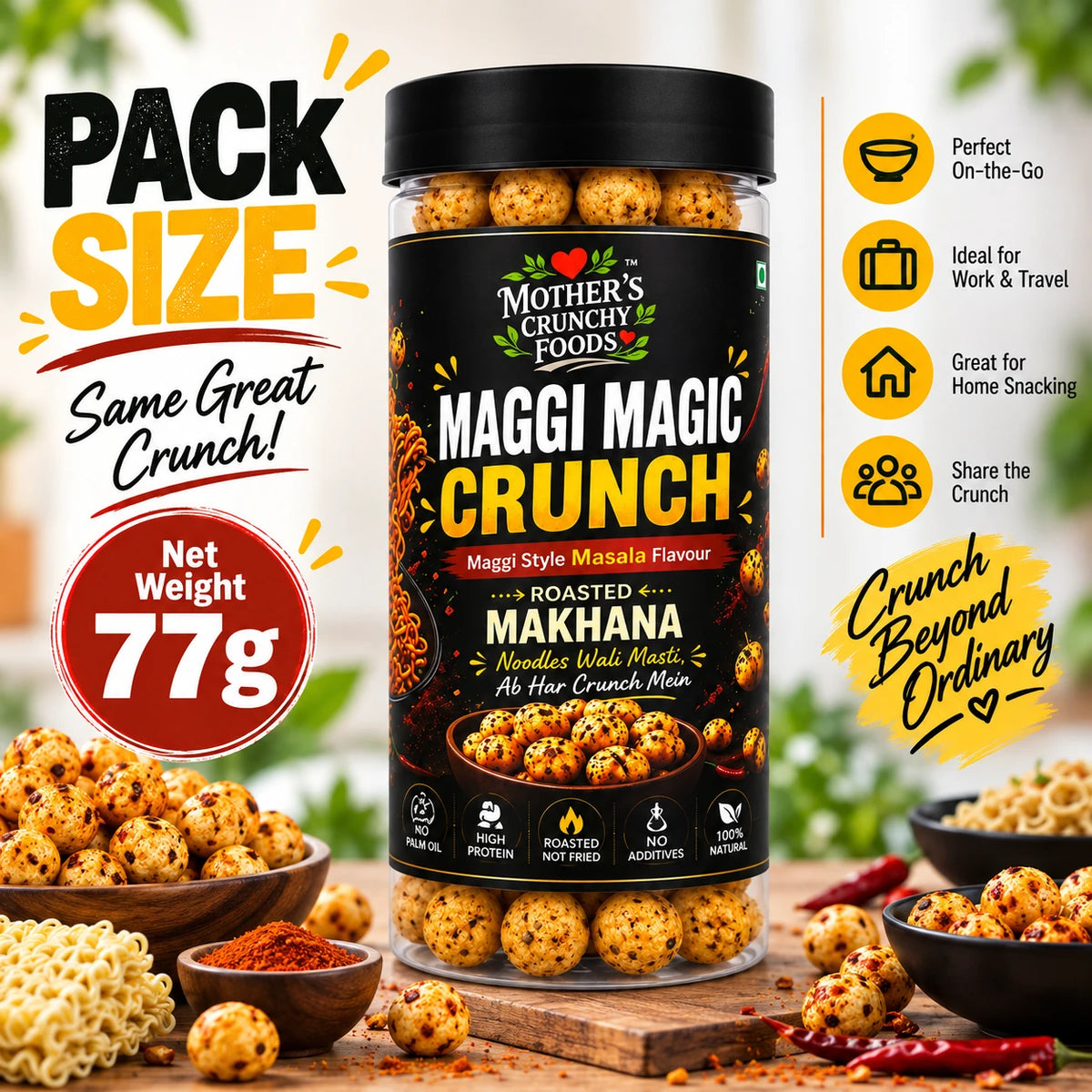 Mother's Crunchy Foods maggi magic roasted makhana lifestyle scene 3