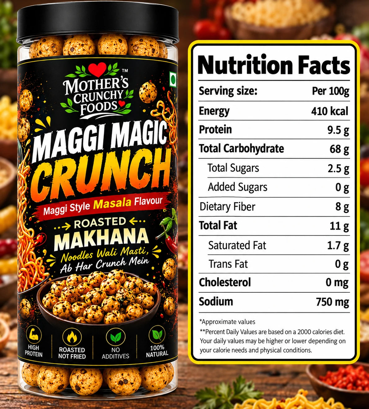 Mother's Crunchy Foods maggi magic roasted makhana lifestyle scene 4