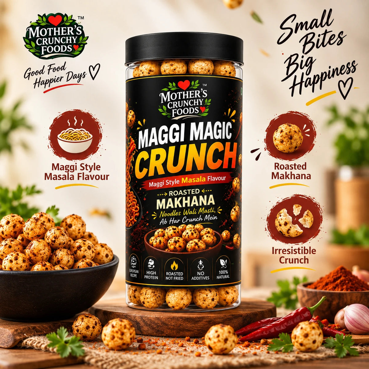 Mother's Crunchy Foods maggi magic roasted makhana lifestyle scene 5