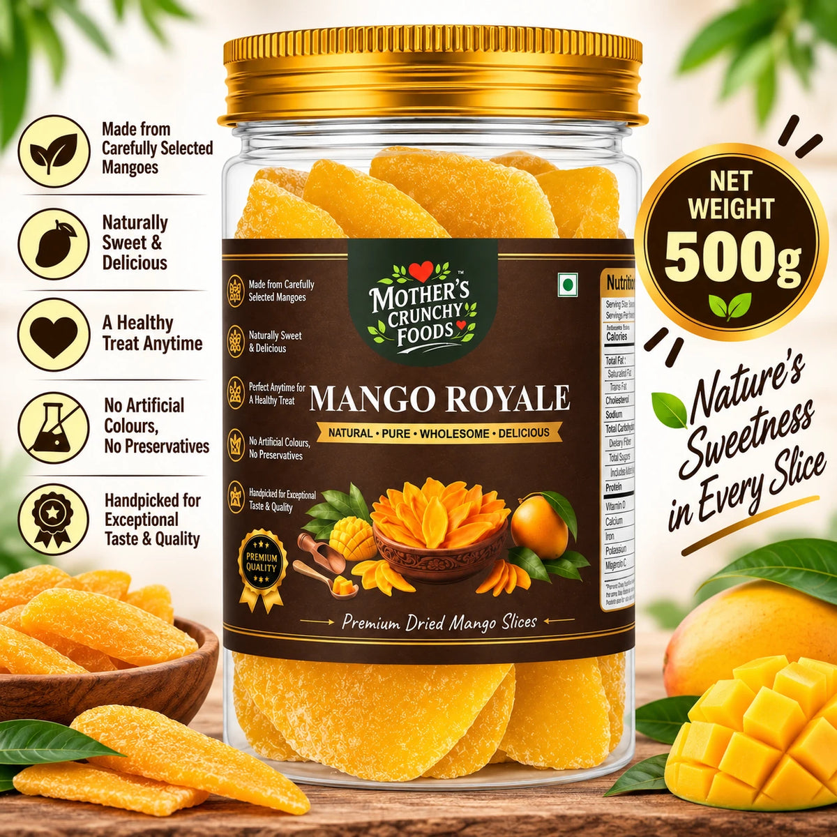 Mother's Crunchy Foods mango royale dried mango slices lifestyle scene 3