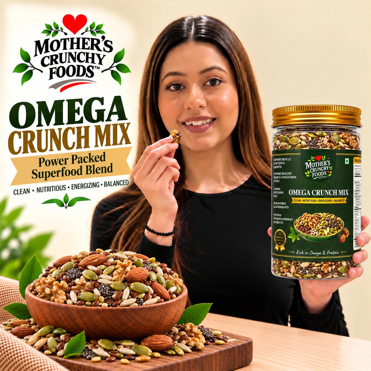 Mother's Crunchy Foods omega crunch mix lifestyle scene 4