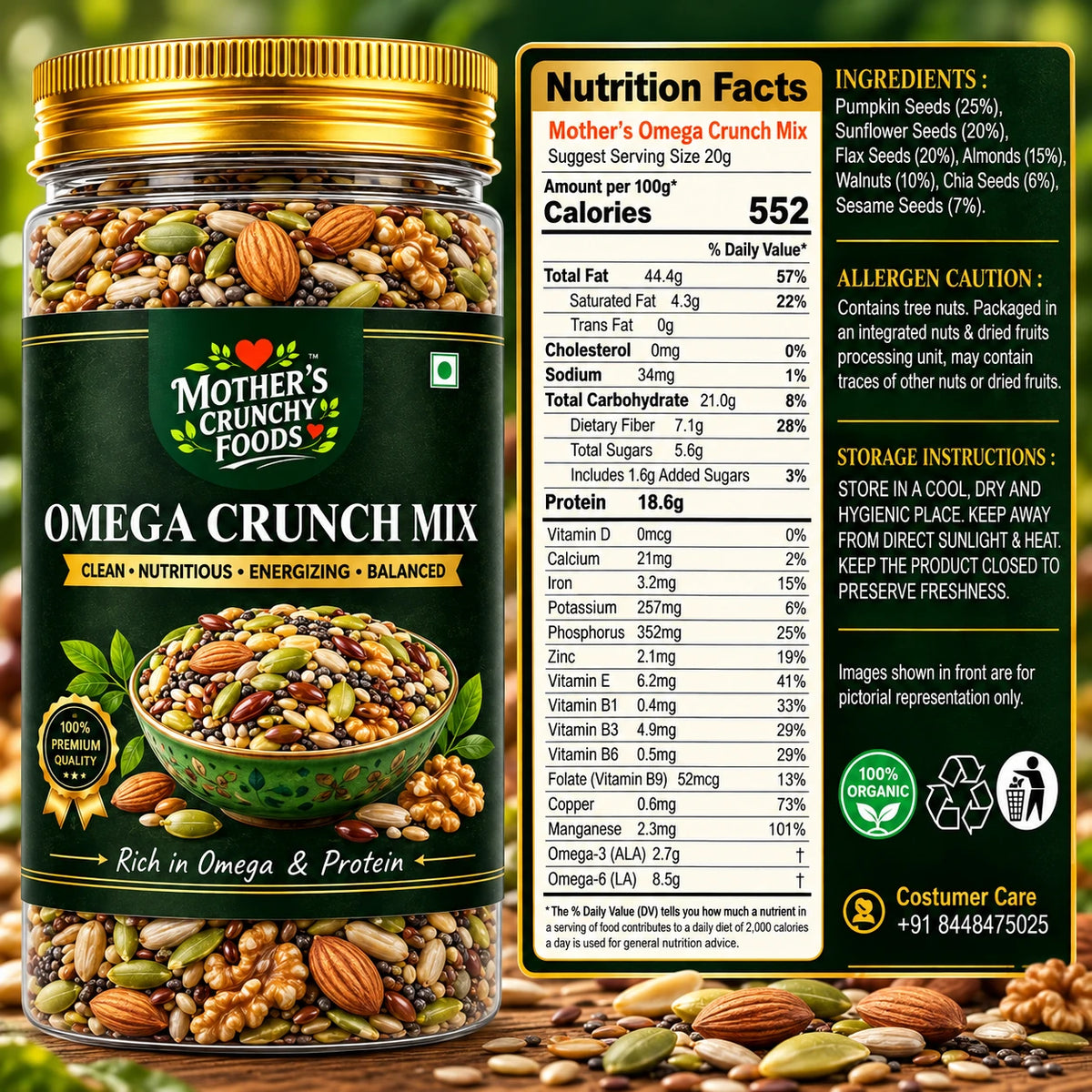 Mother's Crunchy Foods omega crunch mix lifestyle scene 5