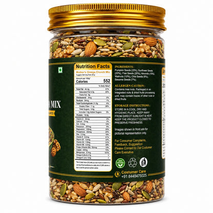 Mother's Crunchy Foods omega crunch mix nutrition facts ingredients label