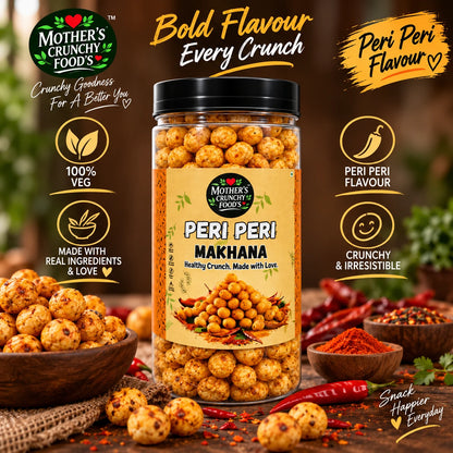 Mother's Crunchy Foods peri peri roasted makhana lifestyle scene 1