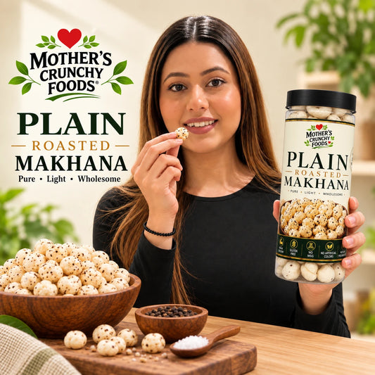 Mother's Crunchy Foods plain roasted makhana lifestyle scene 1