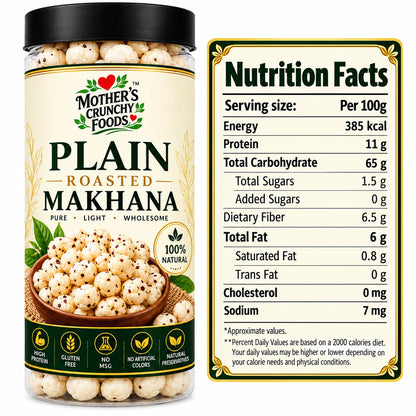 Mother's Crunchy Foods plain roasted makhana lifestyle scene 2
