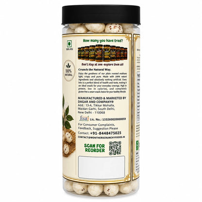 Mother's Crunchy Foods raw superfood makhana back label brand story