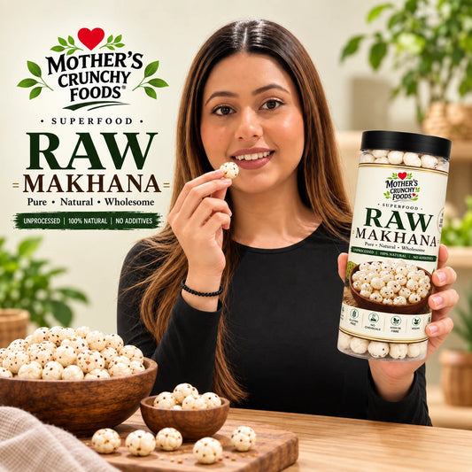 Mother's Crunchy Foods raw superfood makhana lifestyle scene 1