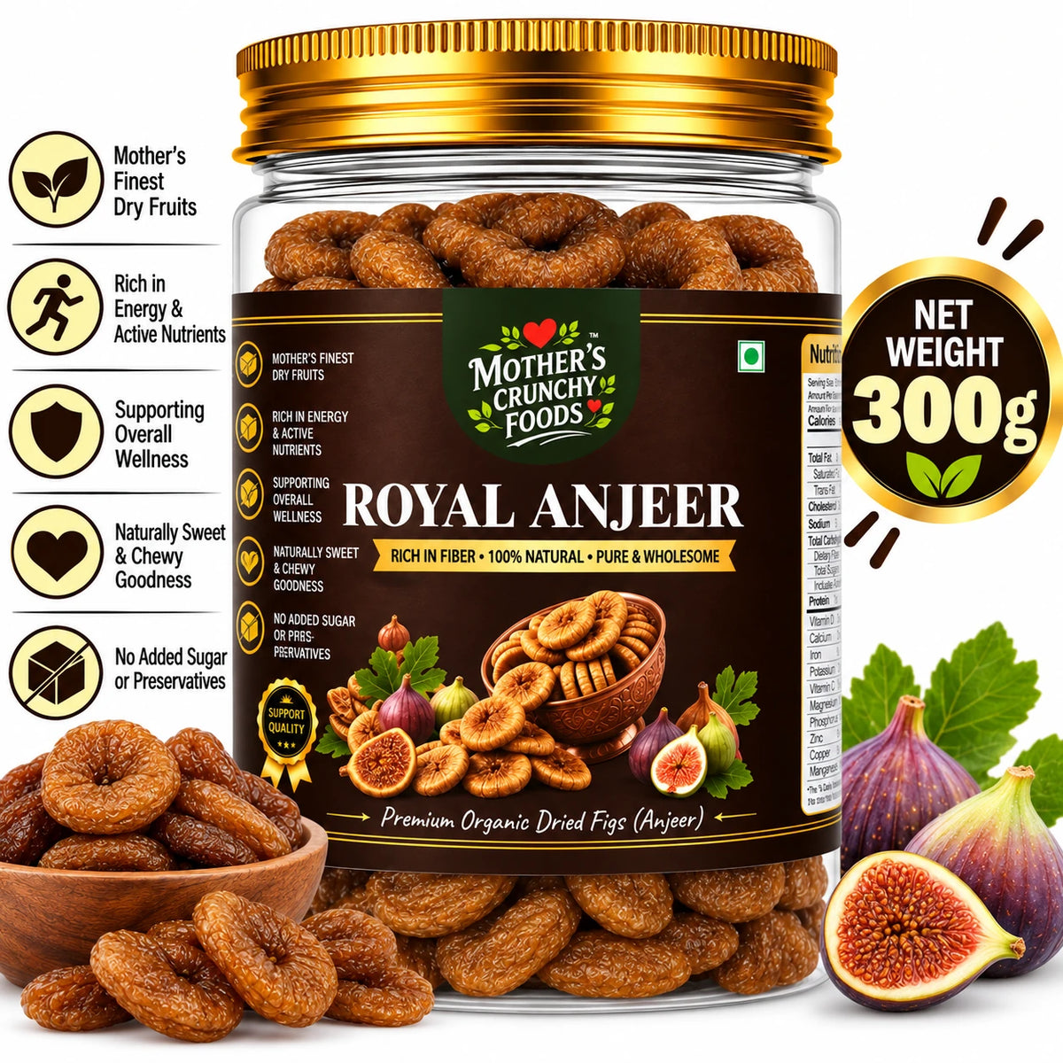 Mother's Crunchy Foods royal anjeer dried figs lifestyle scene 3