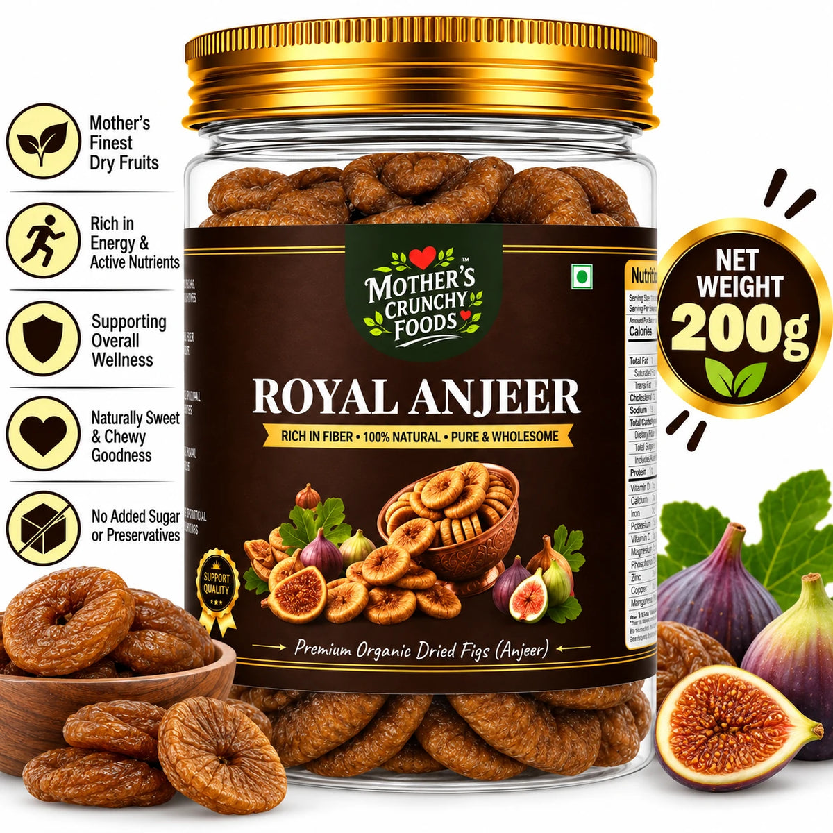 Mother's Crunchy Foods royal anjeer dried figs lifestyle scene 5