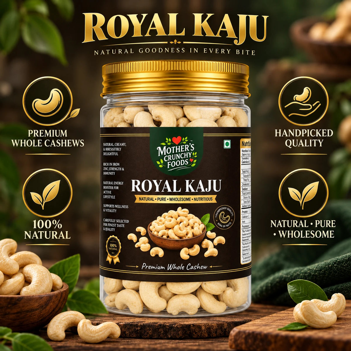Mother's Crunchy Foods royal kaju premium cashew lifestyle scene 5