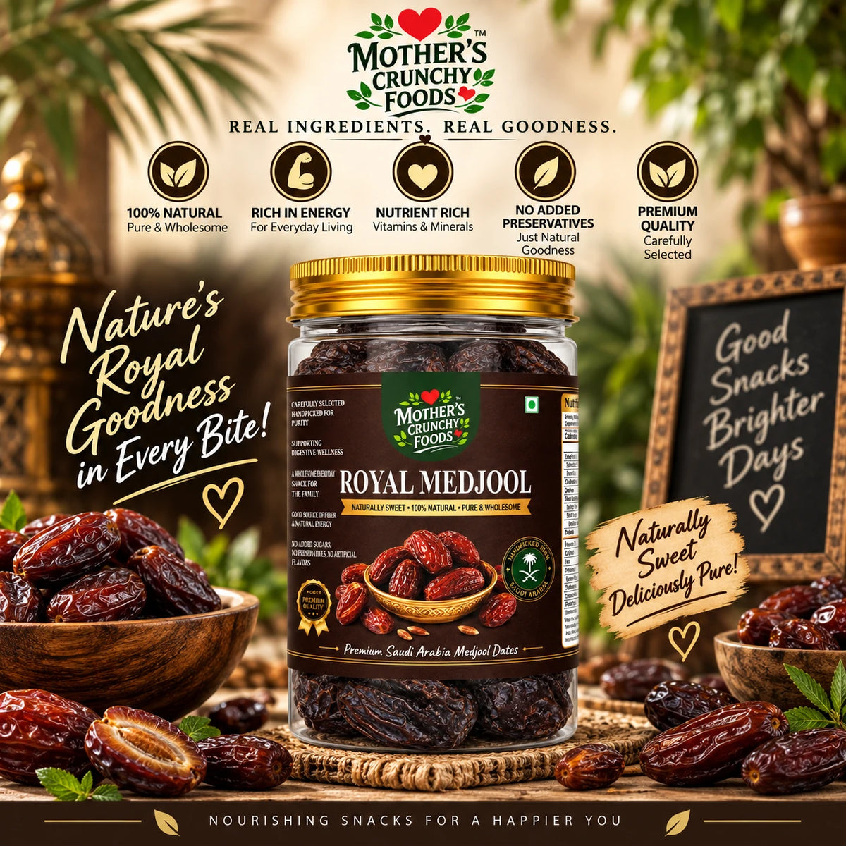 Mother's Crunchy Foods royal medjool saudi dates lifestyle scene 2