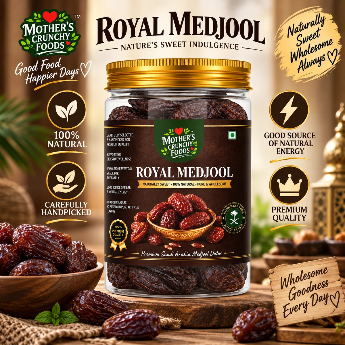 Mother's Crunchy Foods royal medjool saudi dates lifestyle scene 4