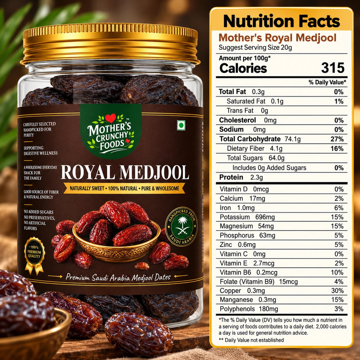 Mother's Crunchy Foods royal medjool saudi dates lifestyle scene 8
