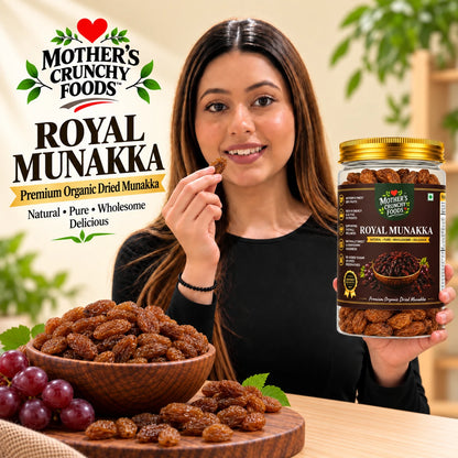 Mother's Crunchy Foods royal munakka dried black raisins lifestyle scene 1