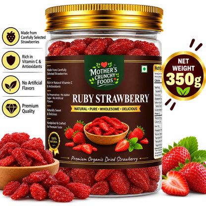 Mother's Crunchy Foods ruby strawberry dried strawberry lifestyle scene 4