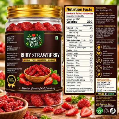 Mother's Crunchy Foods ruby strawberry dried strawberry lifestyle scene 6