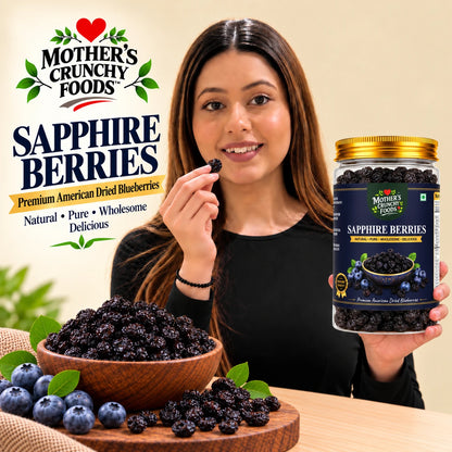 Mother's Crunchy Foods sapphire berries dried blueberries lifestyle scene 2