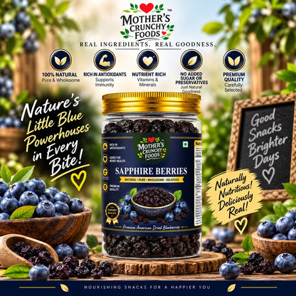 Mother's Crunchy Foods sapphire berries dried blueberries lifestyle scene 6