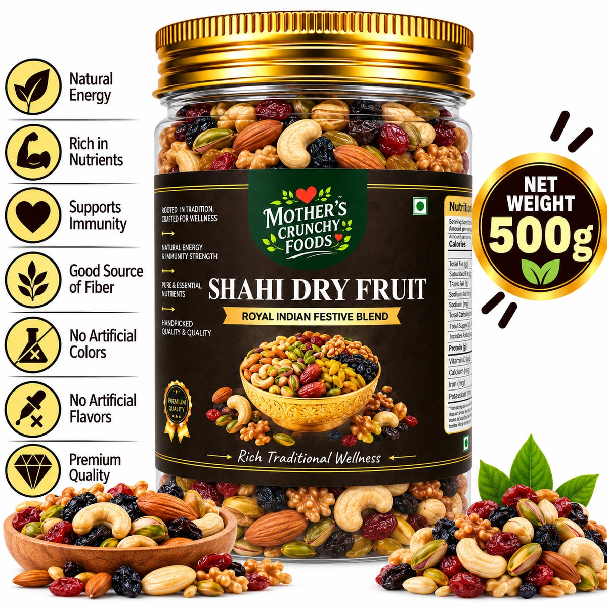 Mother's Crunchy Foods shahi dry fruit trail mix lifestyle scene 3