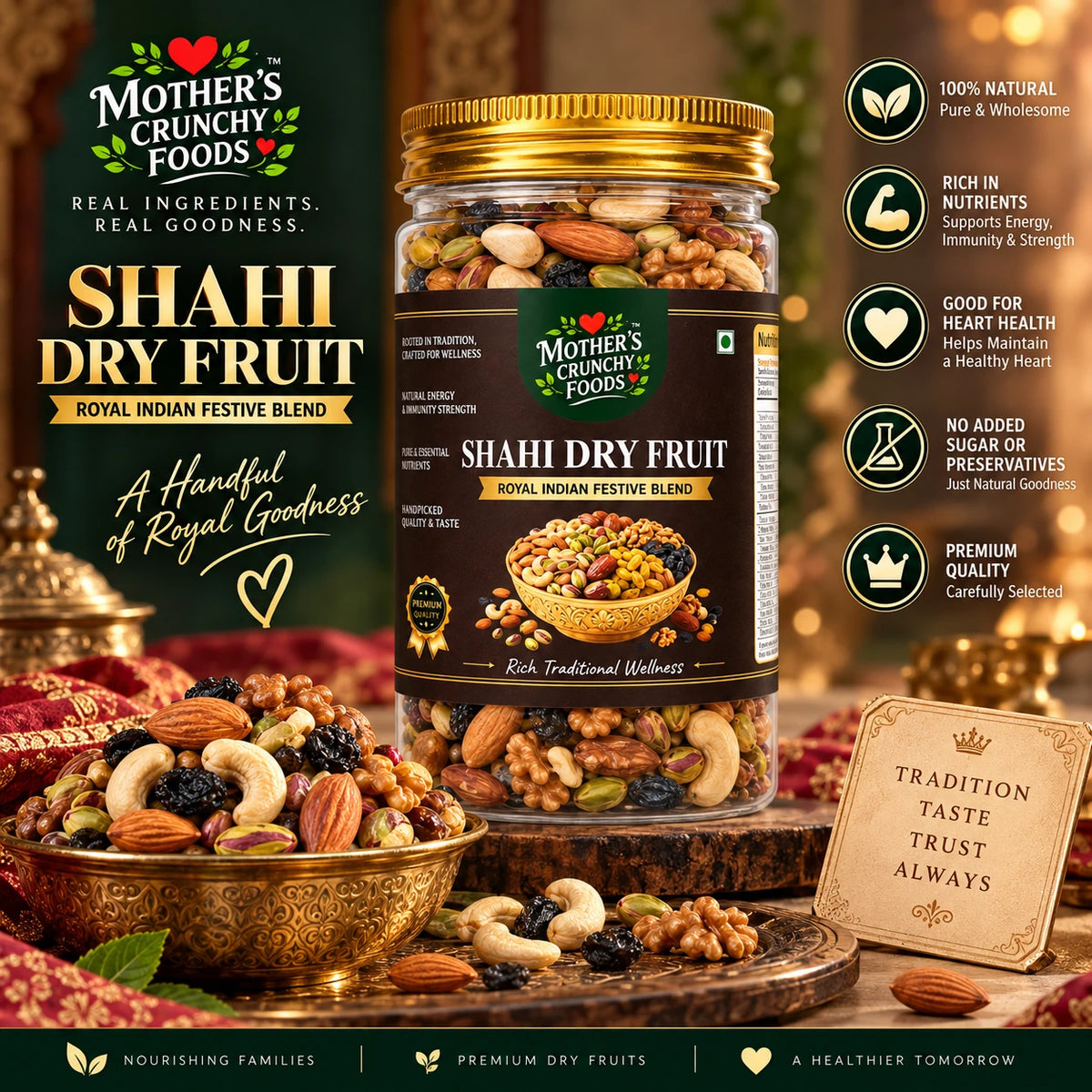 Mother's Crunchy Foods shahi dry fruit trail mix lifestyle scene 5