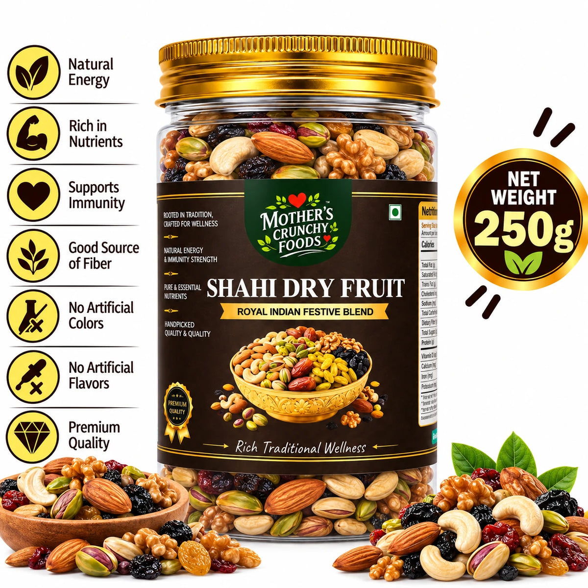 Mother's Crunchy Foods shahi dry fruit trail mix lifestyle scene 6