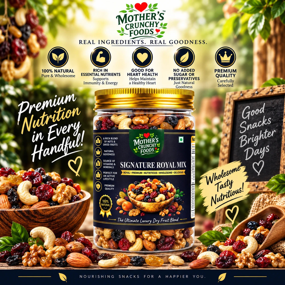 Mother's Crunchy Foods signature royal mix lifestyle scene 2