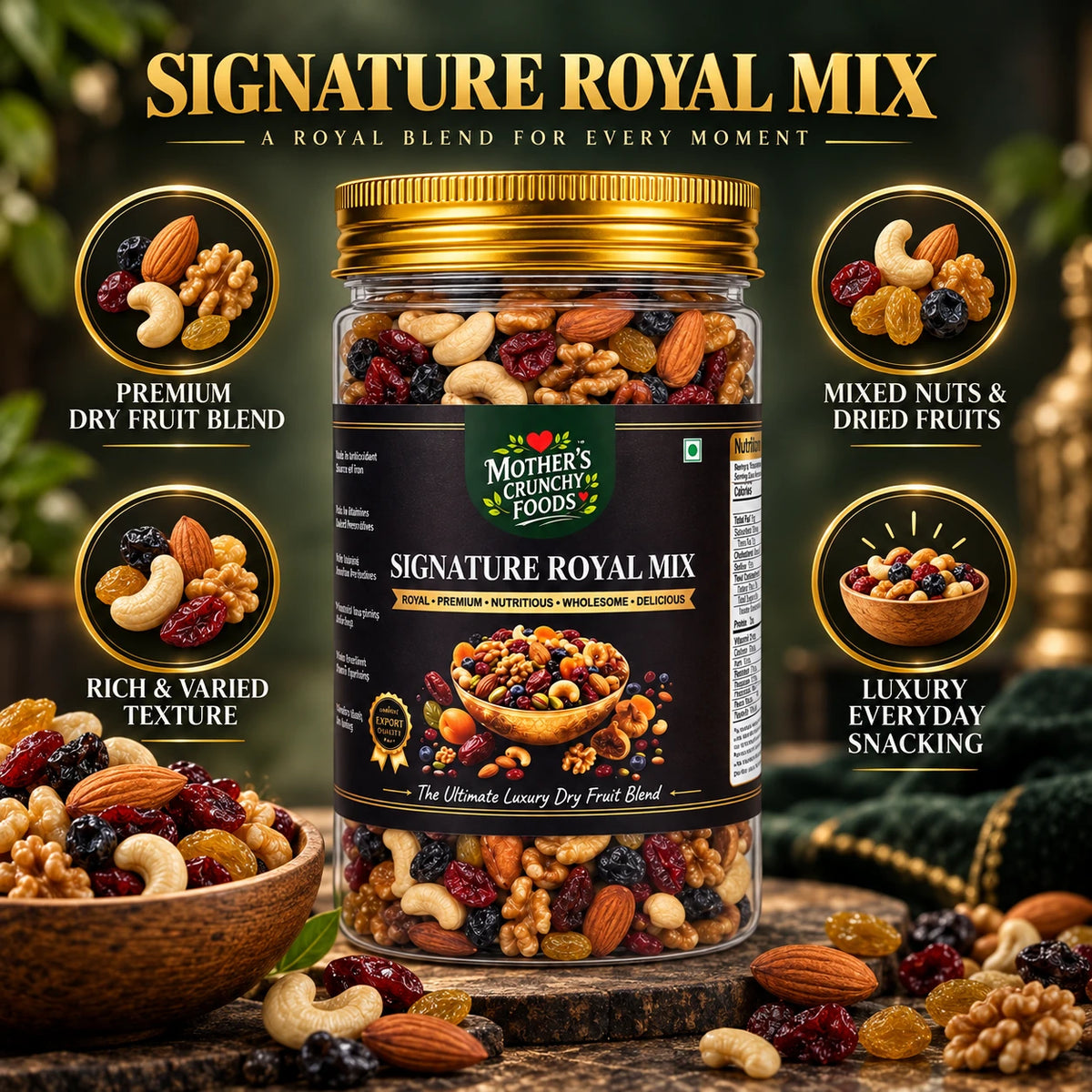 Mother's Crunchy Foods signature royal mix lifestyle scene 4