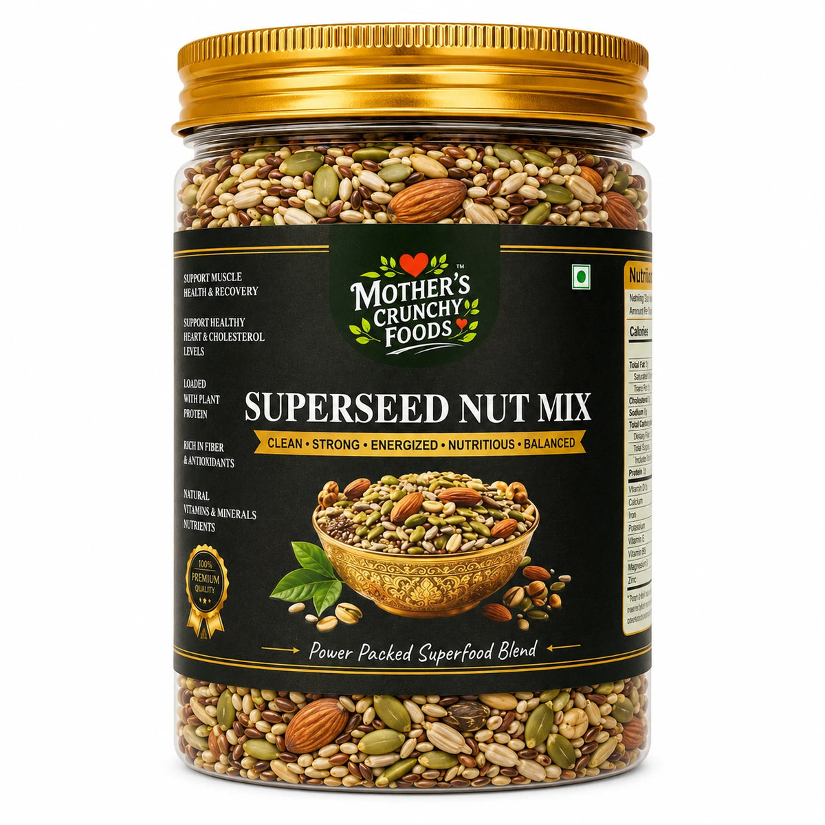 Mother's Crunchy Foods superseed nut mix front view pack