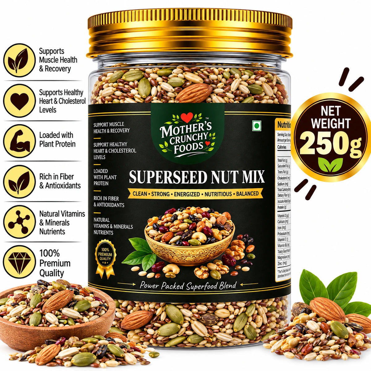 Mother's Crunchy Foods superseed nut mix lifestyle scene 1
