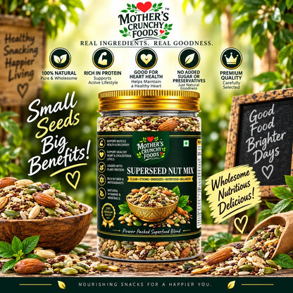 Mother's Crunchy Foods superseed nut mix lifestyle scene 2