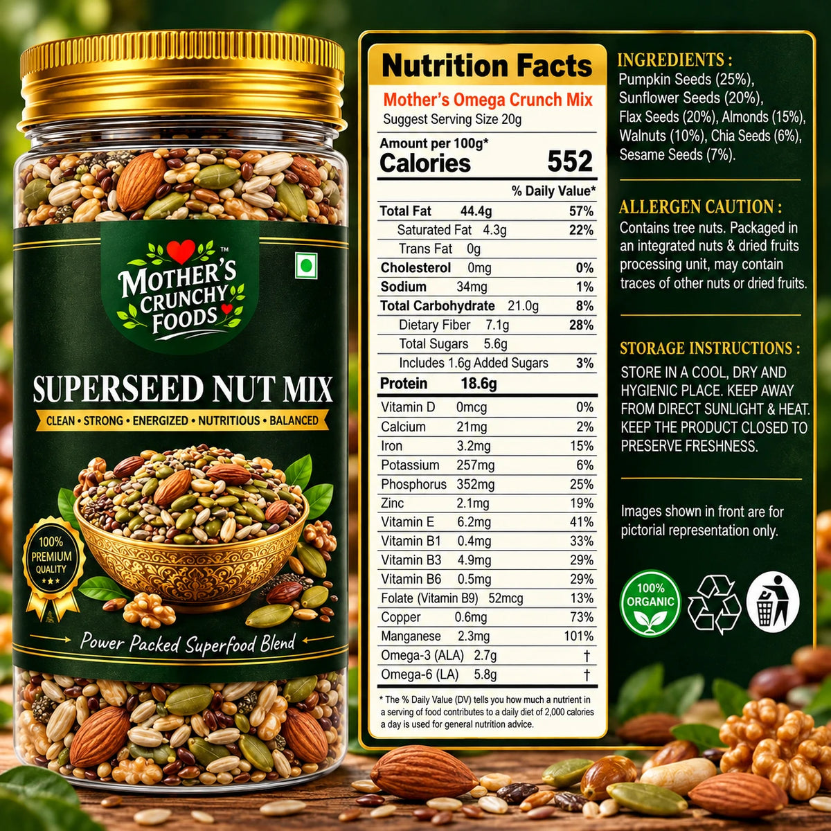 Mother's Crunchy Foods superseed nut mix lifestyle scene 3