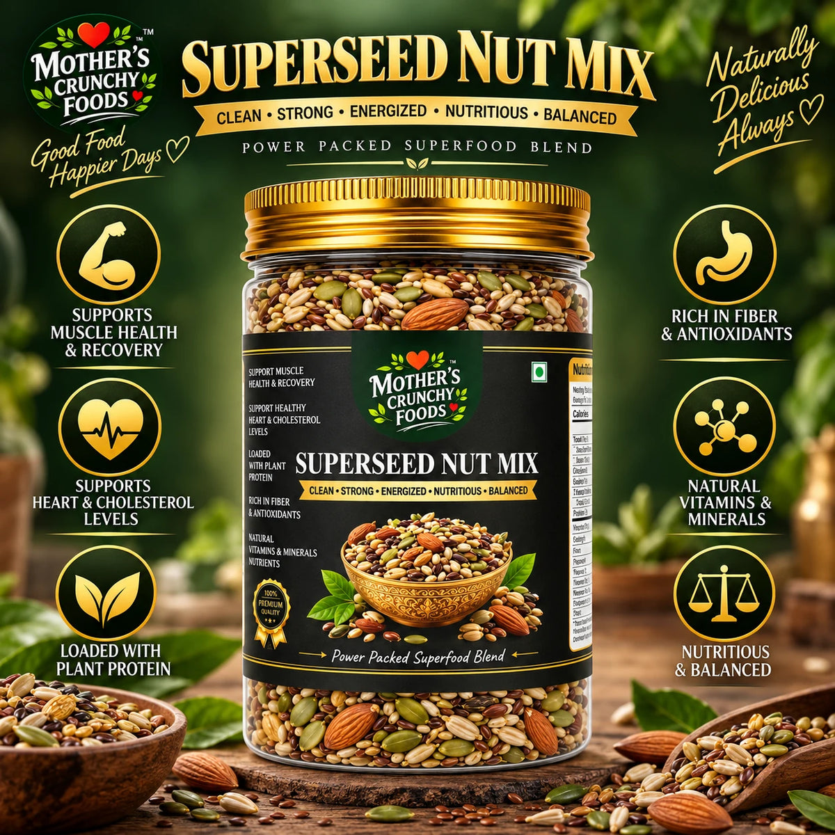 Mother's Crunchy Foods superseed nut mix lifestyle scene 4