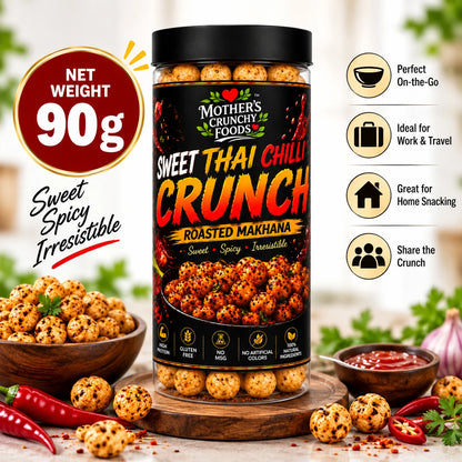 Mother's Crunchy Foods sweet thai chilli roasted makhana lifestyle scene 3