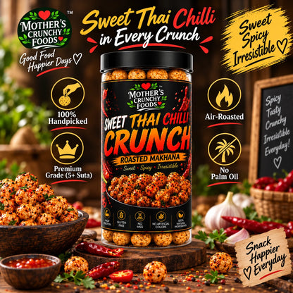 Mother's Crunchy Foods sweet thai chilli roasted makhana lifestyle scene 5