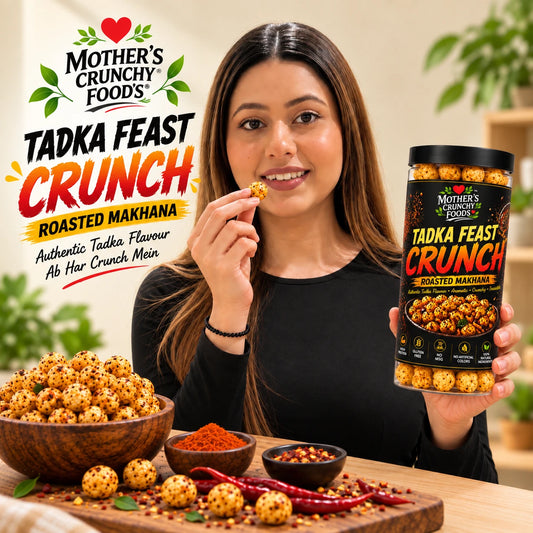 Mother's Crunchy Foods tadka feast roasted makhana lifestyle scene 6