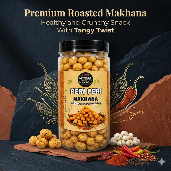 Peri Peri Makhana 60g | Spicy Roasted Foxnuts | Healthy Snack | Mother's Crunchy Foods