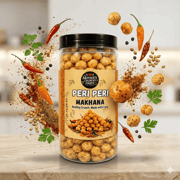 Peri Peri Makhana 60g | Spicy Roasted Foxnuts | Healthy Snack | Mother's Crunchy Foods 90g
