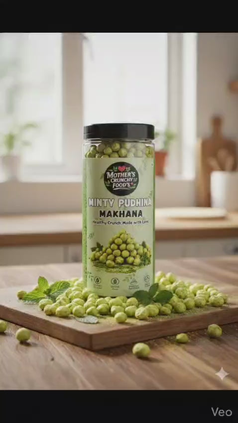 Minty Pudhina Makhana 60g | Roasted Foxnuts | Healthy Snack | Mother's Crunchy Foods
