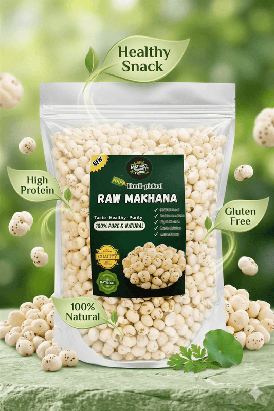 Raw Makhana 250g | Plain Foxnuts | 100% Natural Healthy Snack | Mother's Crunchy Foods 1kg