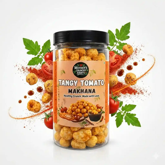 Tangy Tomato Makhana 60g | Roasted Foxnuts | Healthy Snack | Mother's Crunchy Foods 90g