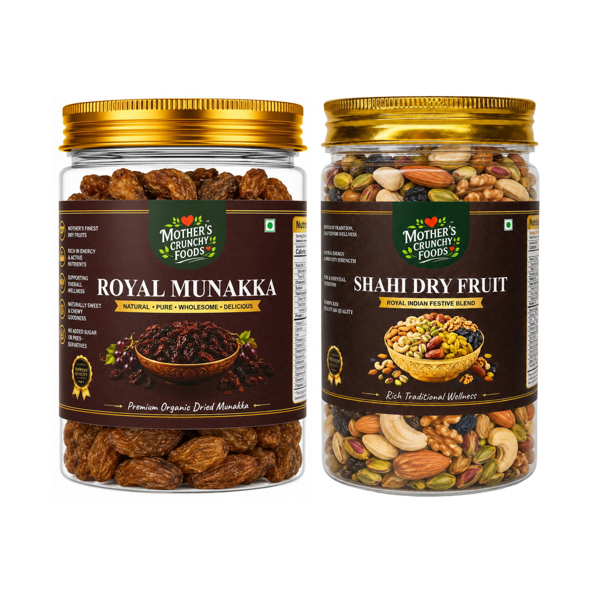 Mother's Crunchy Foods Royal Munakka + Shahi Dry Fruit Combo