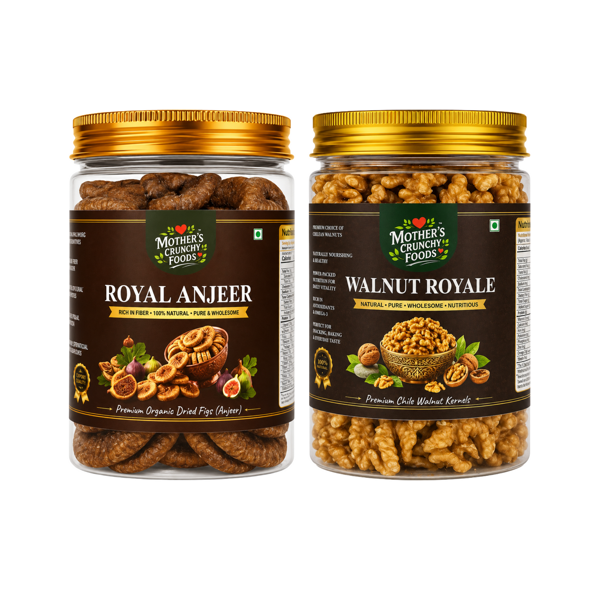 Mother's Crunchy Foods Royal Anjeer + Walnut Royale Combo